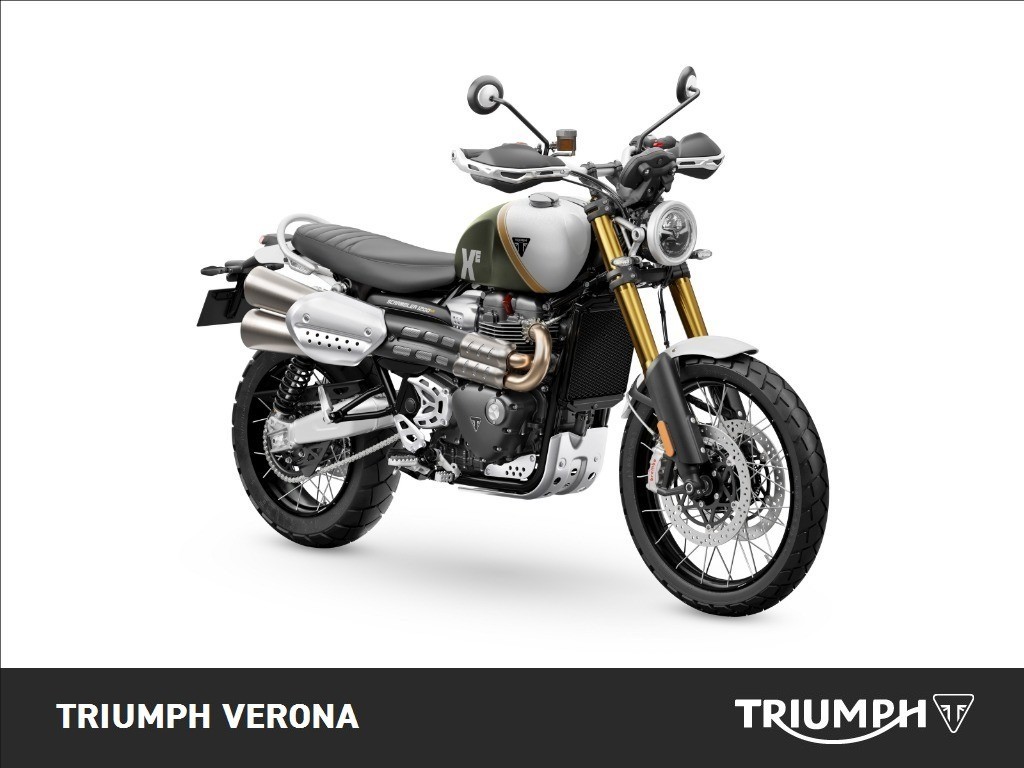 TRIUMPH Scrambler 1200 XE Matt Khaki Green / Matt Crystal White Abs